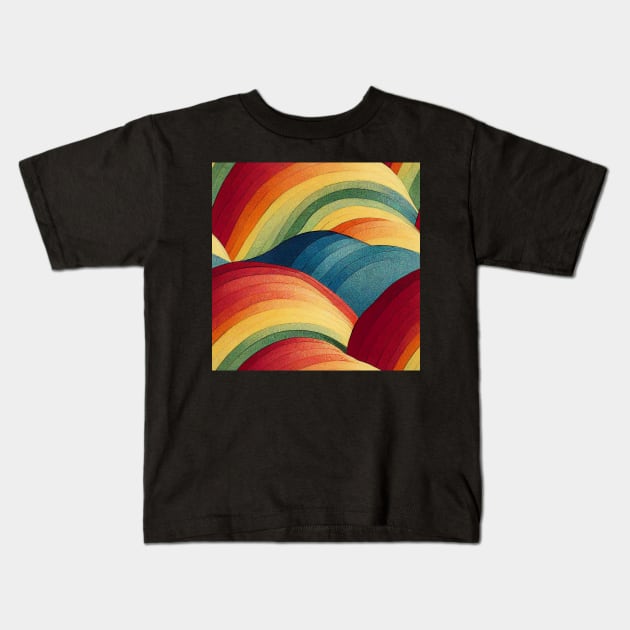 Rainbows Everywhere! Colorful abstract pattern #7 Kids T-Shirt by Endless-Designs